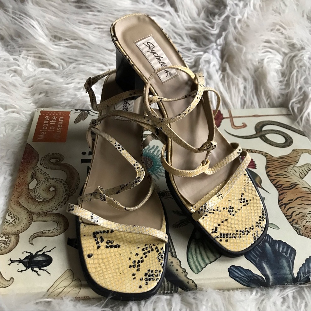 Seychelles Snake Print Strappy Heels‎